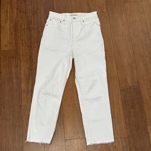 Madewell Classic Straight Jean in White Tile - modified 25” inseam